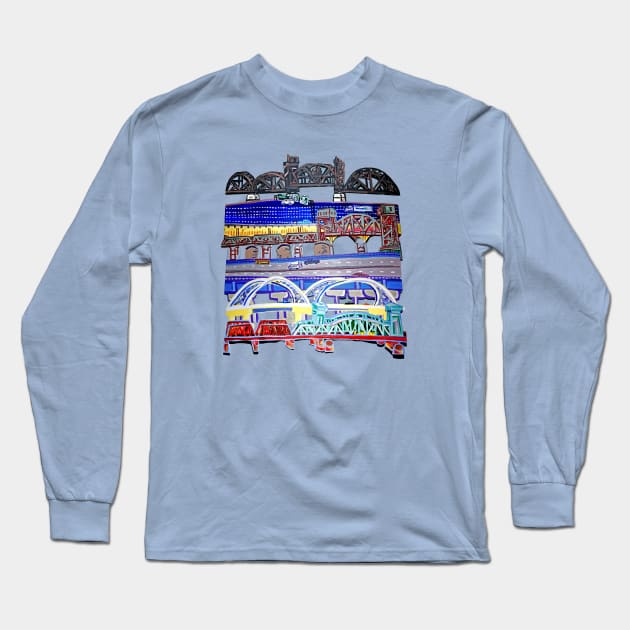 Six Bridges Long Sleeve T-Shirt by SPINADELIC